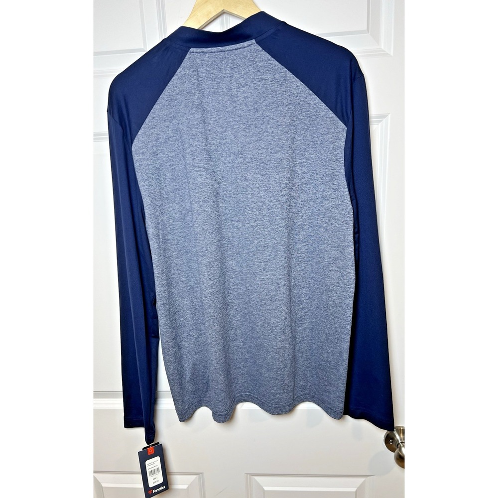 Fanatics Patriots 1/4 Zip Pullover Men's L NFL Team Apparel Blue STEALTH NWT - Picture 2 of 12